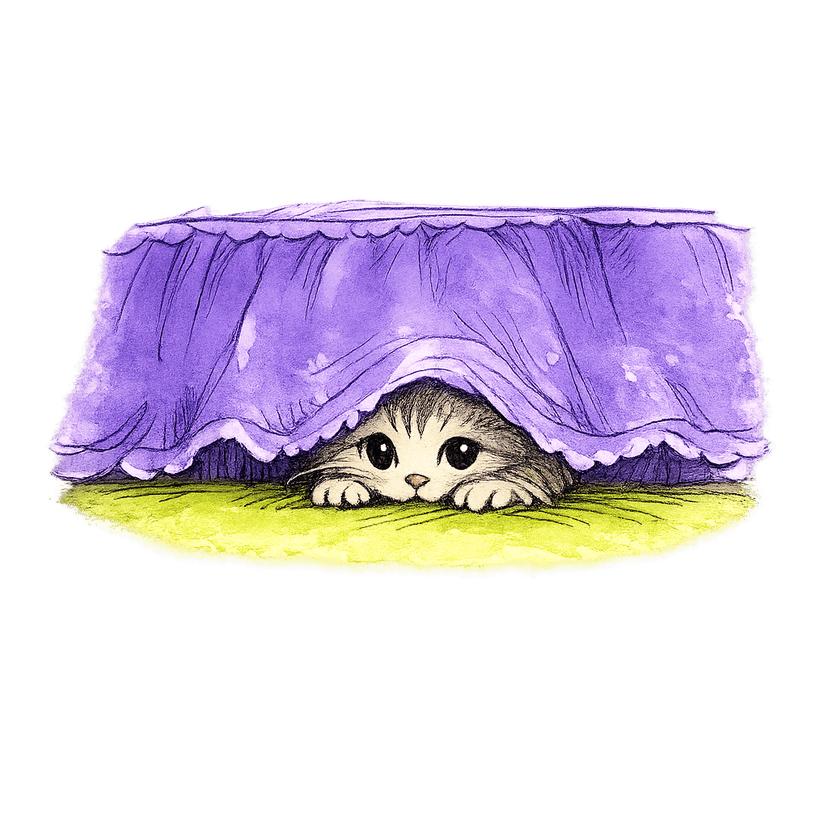 Shy / Hiding Cat